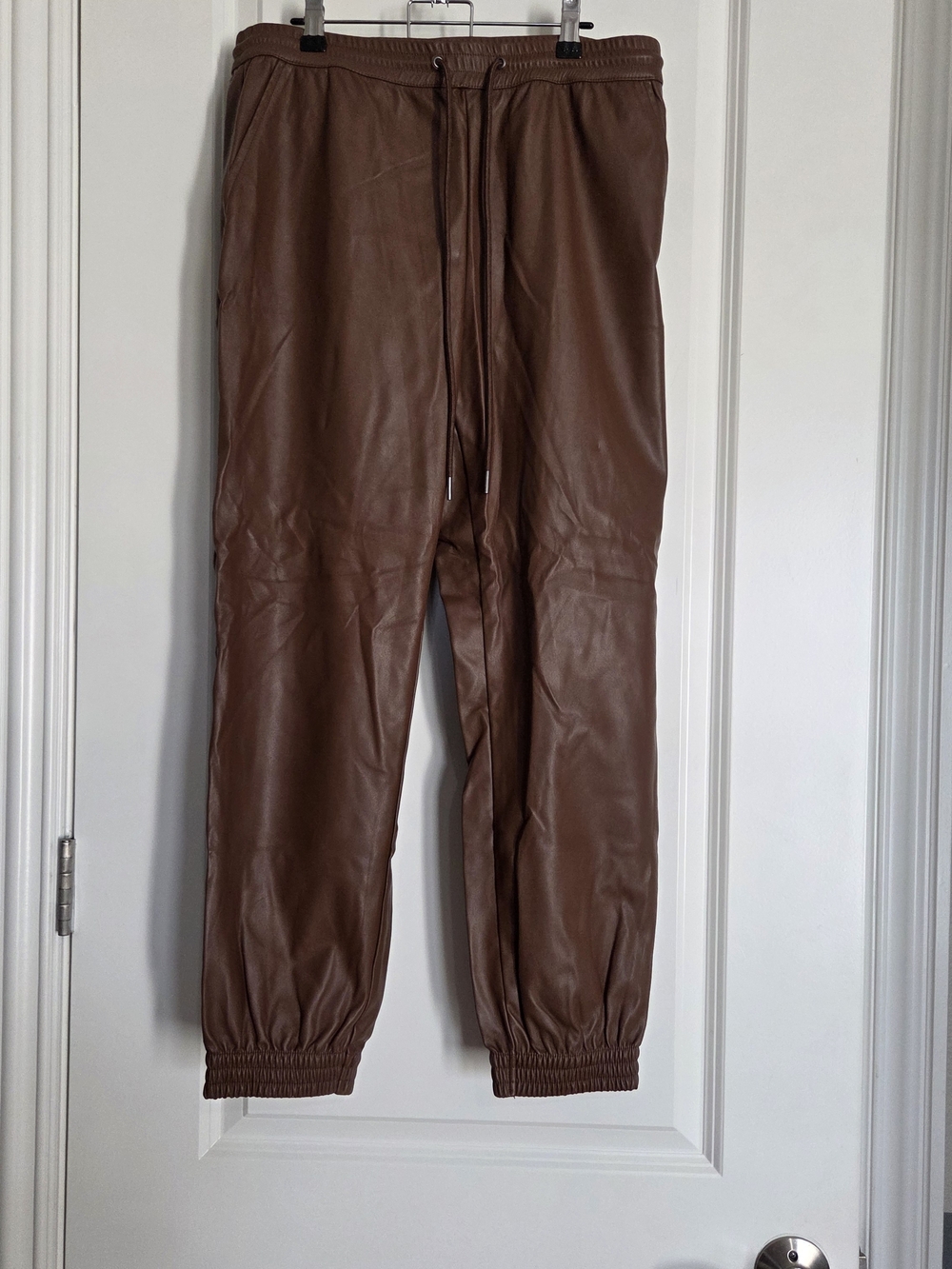 a new day Brown Faux Leather Jogger Pants